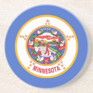 Coaster with Flag of the Minnesota, USA