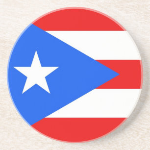 Coaster with Flag of the Puerto Rico, USA