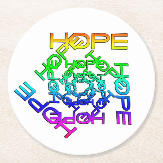 Coaster With MultiColor Word HOPE Written
