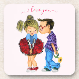 Coaster with Romantic Couple - Love