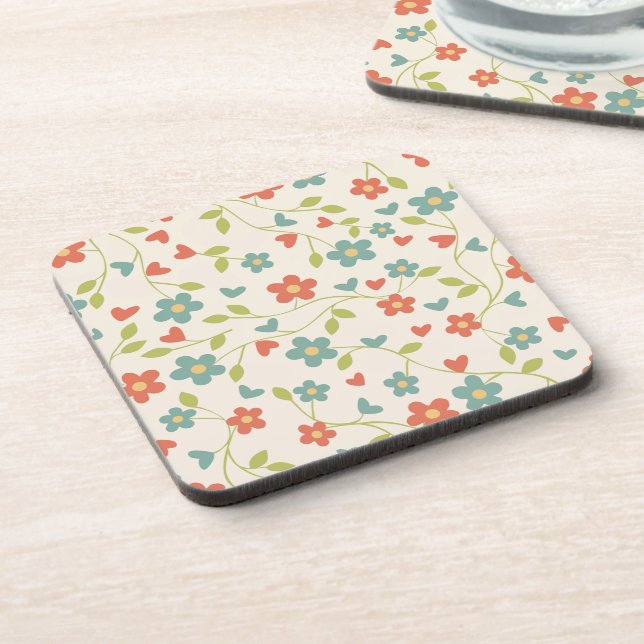 Coaster with Spring Flowers (Left Side)