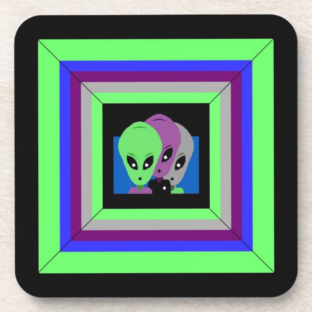 Coasters Alien Tres Amigos Gaming Beam Coaster (Front)