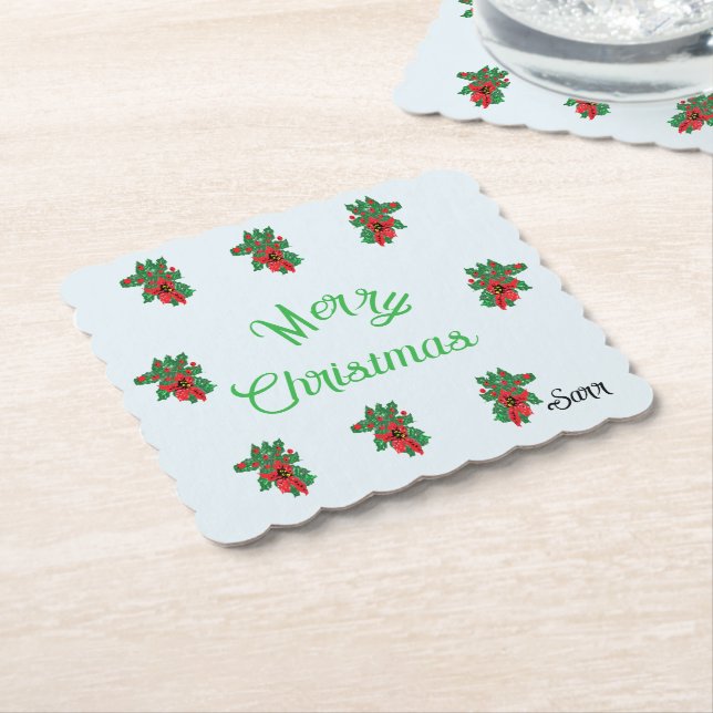 Coasters : Merry  Christmas (Angled)