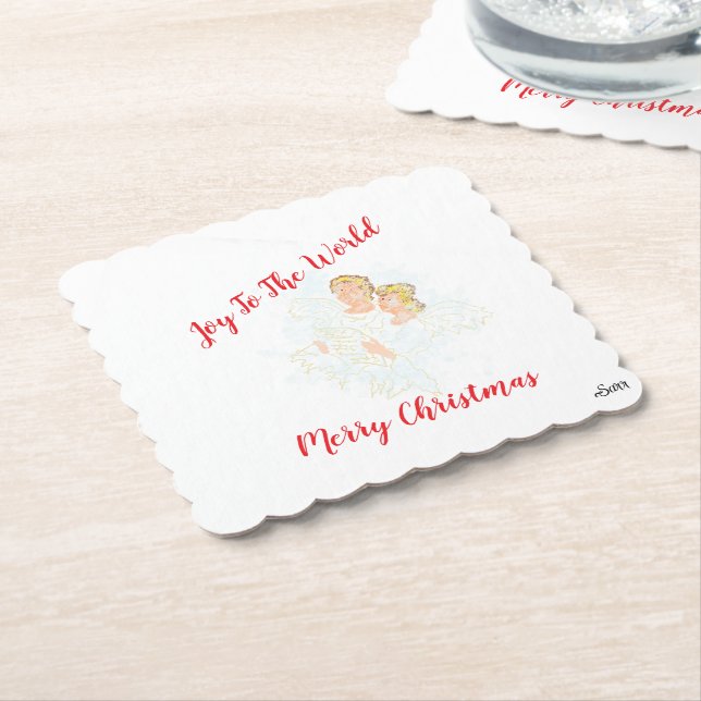 Coasters Merry Christmas . (Angled)