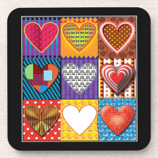Coasters. Modern heart pattern plastic coasters. Coaster
