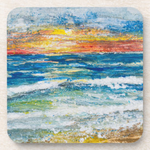 Coasters - Sea Waves Sunset