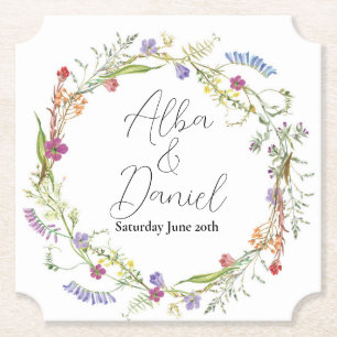Coasters Wedding Wildflowers Floral Ditsy