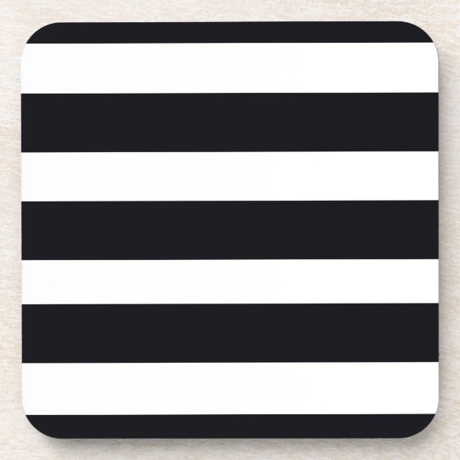 COASTERS with BLACK and WHITE STRIPES (Front)