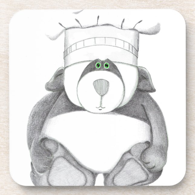 Coasters with Panda Bear Picture (Front)