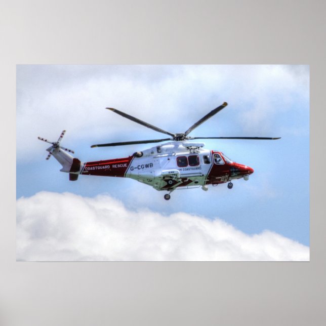 Coastguard Helicopter Poster (Front)