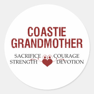 Coastie Grandmother Sacrifice, Strength, Courage Classic Round Sticker