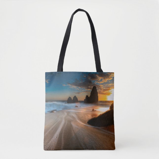Coastline At Sunset | Northern California Tote Bag (Front)