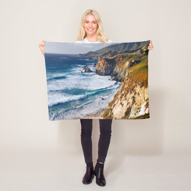 Coastline | Big Sur, California Fleece Blanket (In Situ)