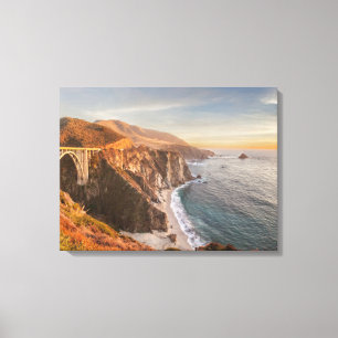Coastline   Bixby Bridge, Big Sur California Canvas Print