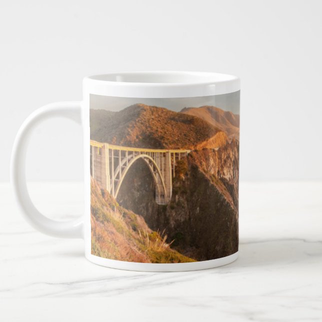 Coastline | Bixby Bridge, Big Sur California Large Coffee Mug (Left)