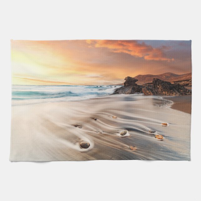 Coastline | Canary Islands, Spain Tea Towel (Horizontal)