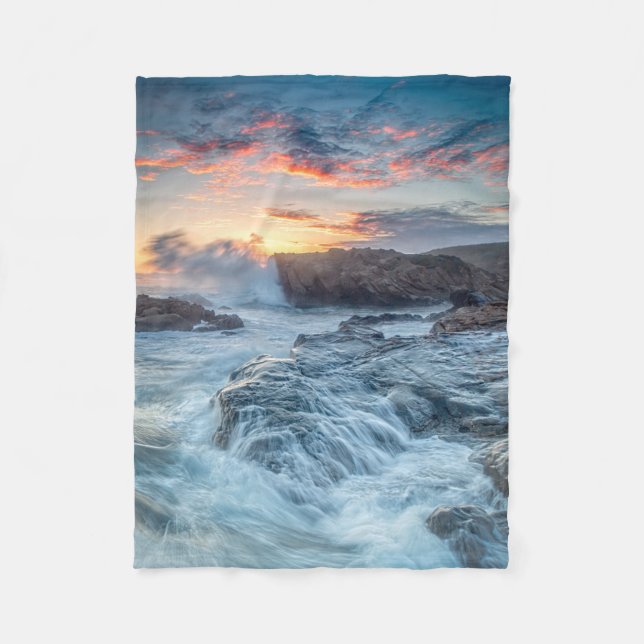 Coastline | Carmel California Fleece Blanket (Front)