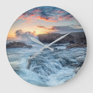 Coastline   Carmel California Large Clock