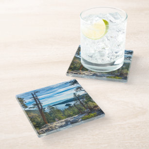 Coastline   Emerald Bay, Lake Tahoe, California Glass Coaster