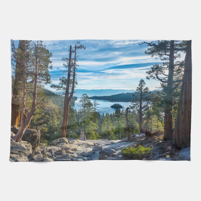 Coastline | Emerald Bay, Lake Tahoe, California Tea Towel (Horizontal)