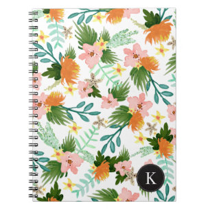 Coastline Floral Spiral Notebook