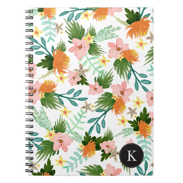 Coastline Floral Spiral Notebook (Front)