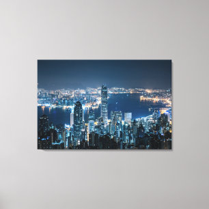 Coastline   Hong Kong Island, Asia Canvas Print