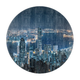 Coastline Hong Kong Island, Asia Cutting Board