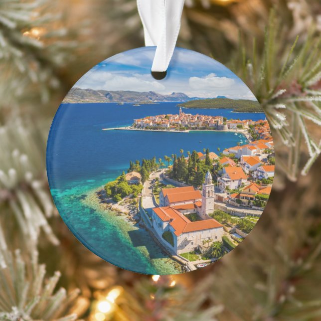 Coastline | Korcula Town, Korcula Island, Croatia Ornament (Tree)
