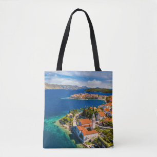 Coastline Korcula Town, Korcula Island, Croatia Tote Bag