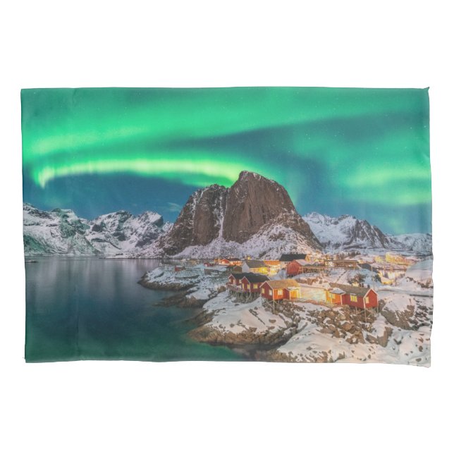 Coastline | Lofoten Islands, Hamnoy, Norway Pillowcase (Front)