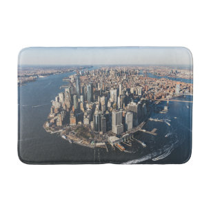Coastline Manhattan, New York City Bath Mat