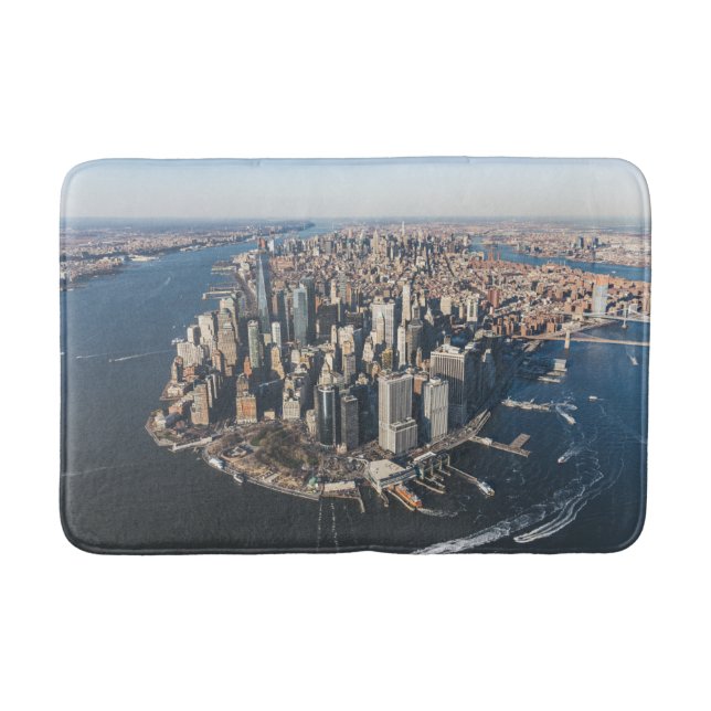 Coastline | Manhattan, New York City Bath Mat (Front)