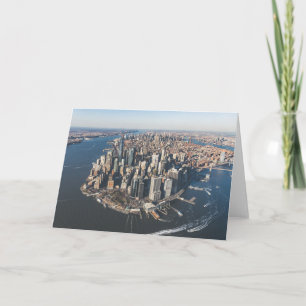 Coastline Manhattan, New York City Card