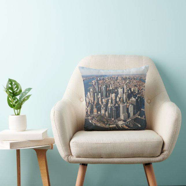Coastline | Manhattan, New York City Cushion (Chair)