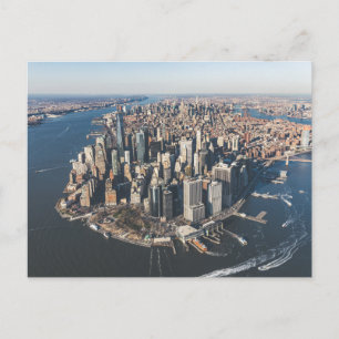 Coastline Manhattan, New York City Postcard