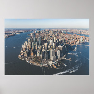 Coastline   Manhattan, New York City Poster
