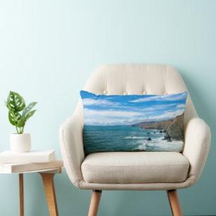 Coastline   Marin Headlands, California Lumbar Cushion