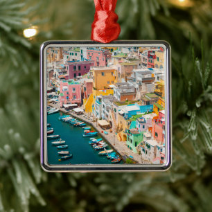 Coastline Naples Italy Metal Tree Decoration
