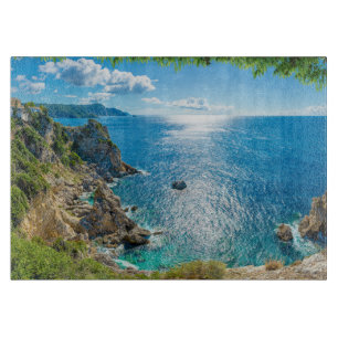 Coastline   Palaiokastritsa, Corfu, Greece Cutting Board