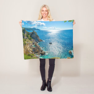 Coastline   Palaiokastritsa, Corfu, Greece Fleece Blanket