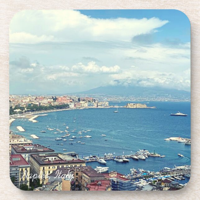 Coastline Photo Naples Italy Coaster (Front)