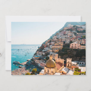 Coastline Positano Italy, Cliffside Village Thank You Card