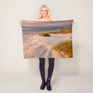 Coastline Saltum Beach, Denmark Fleece Blanket