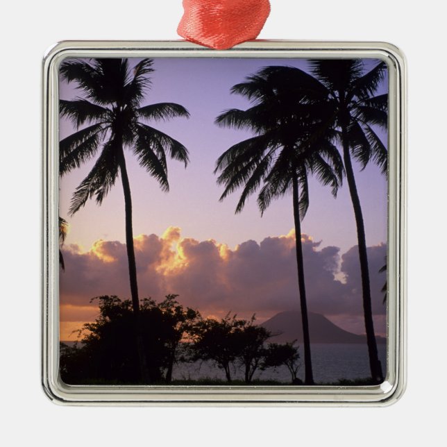 Coastline St. Kitts Metal Tree Decoration (Front)