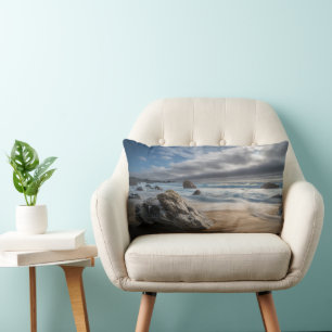 Coastline Stormy Big Sur, California Lumbar Cushion