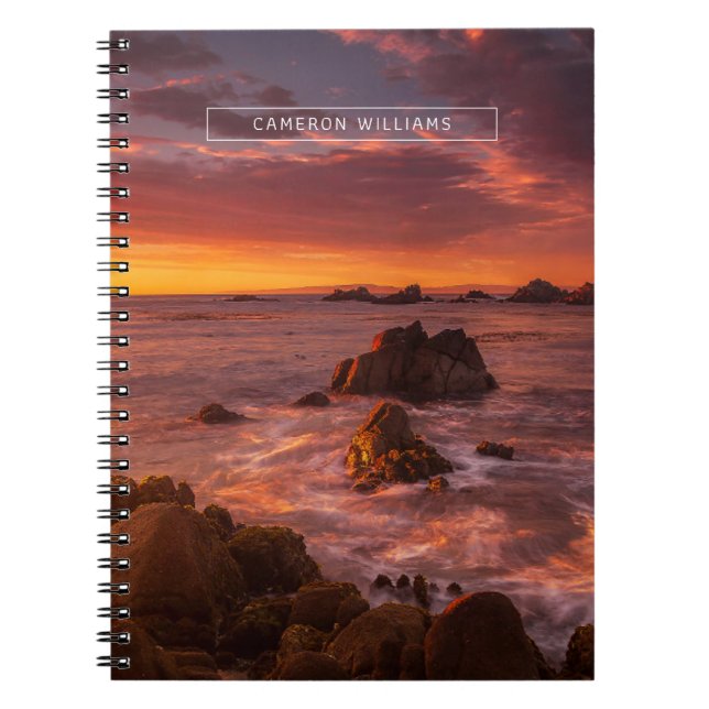 Coastline | Sunset Pacific Grove Carmel California Notebook (Front)
