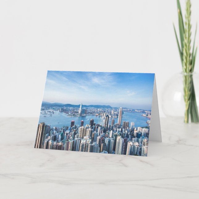 Coastline | Tsim Sha Tsu, Hong Kong Island, Asia Card (Front)