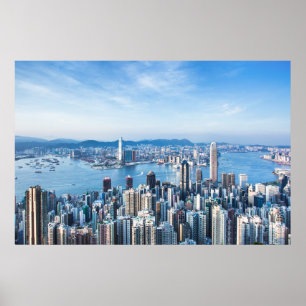 Coastline   Tsim Sha Tsu, Hong Kong Island, Asia Poster