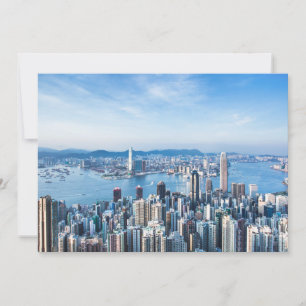 Coastline   Tsim Sha Tsu, Hong Kong Island, Asia Thank You Card